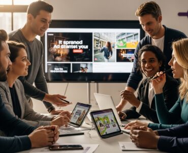 ad creative inspiration, marketing collaboration, team brainstorming