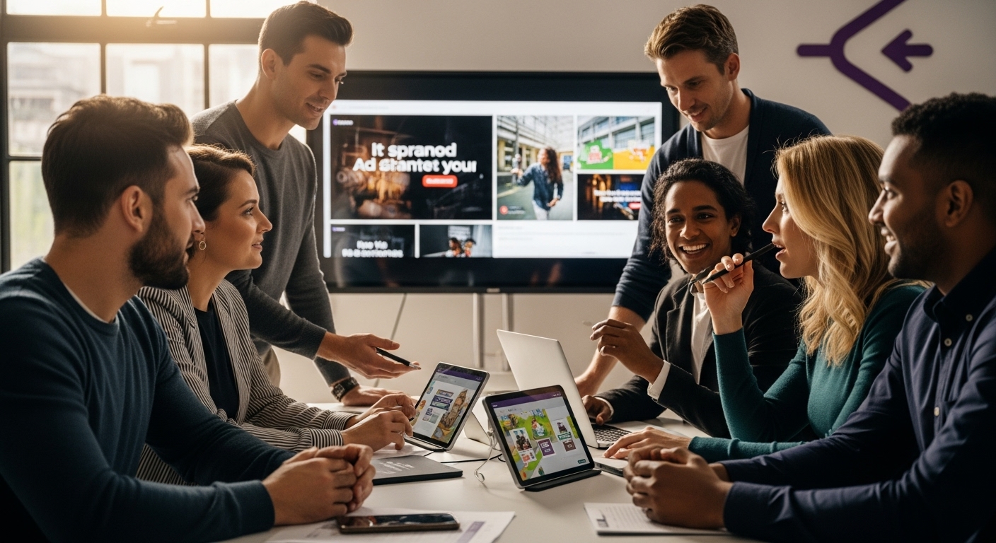 ad creative inspiration, marketing collaboration, team brainstorming