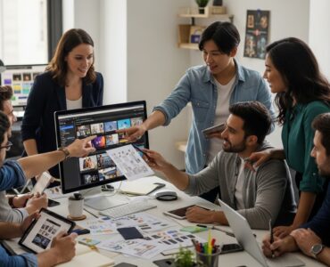 video ad inspiration, marketing teamwork, creative brainstorming