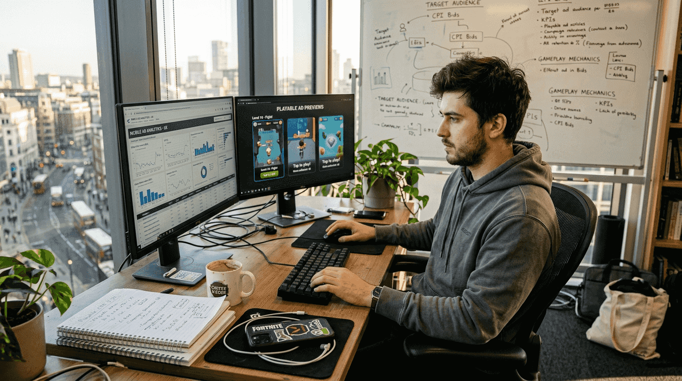 Gaming marketer reviews mobile ad dashboards