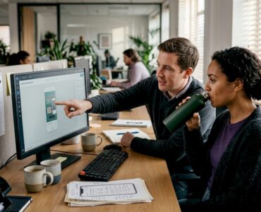 Team collaborates on digital interactive creative