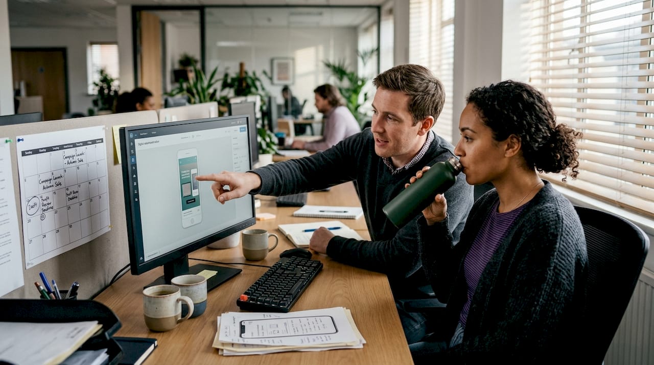 Team collaborates on digital interactive creative