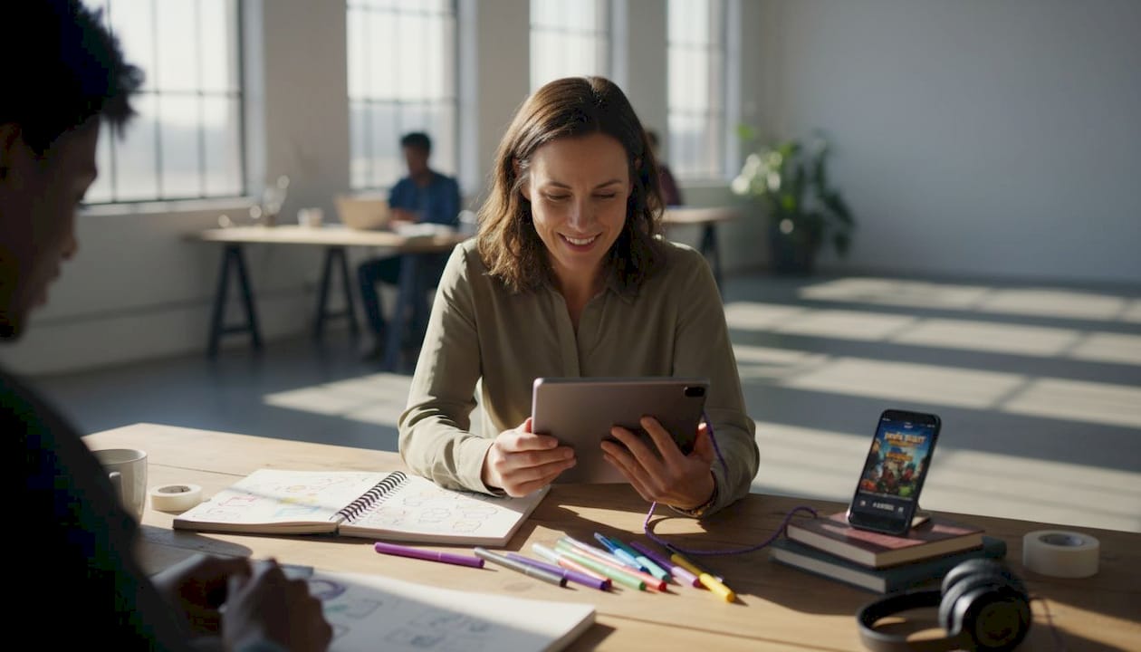 Creative in open studio testing game ads