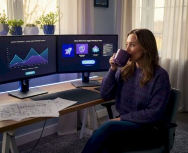 UA manager analyzing game user retention workspace