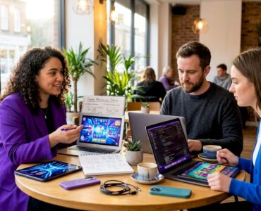 Collaborative meeting on mobile gaming ads