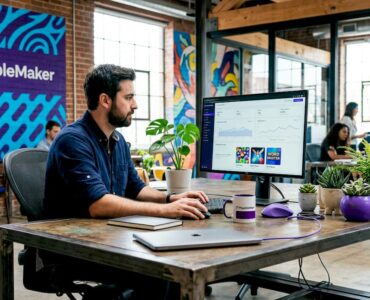 User acquisition specialist analyzing playable ads
