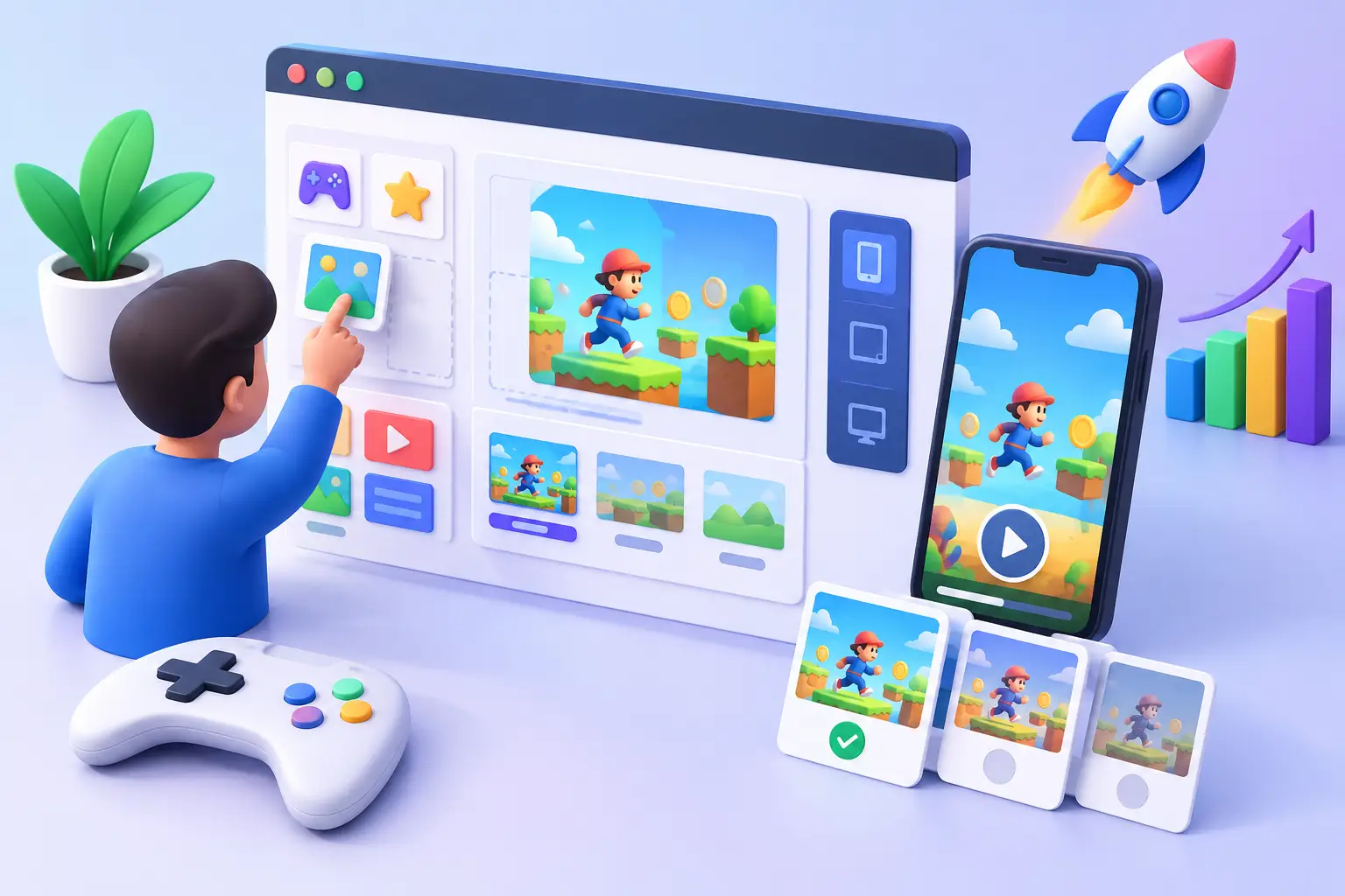 A no-code playable ad builder gives user-acquisition teams a faster path: turn a proven creative angle into an interactive unit, test it, and learn whether users respond before the campaign window closes.